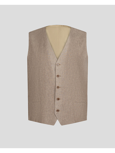 Costume Complet En Lin Grande Taille Beige