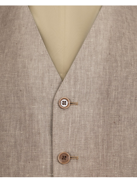 Costume Complet En Lin Grande Taille Beige