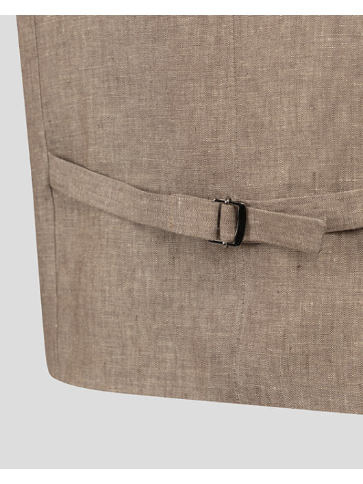 Costume Complet En Lin Grande Taille Beige