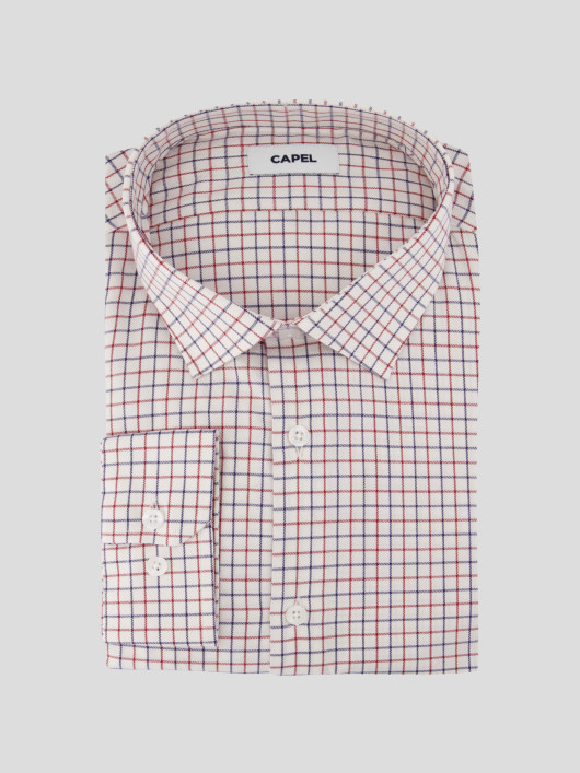 Chemise A carreaux Grande Taille Ecru
