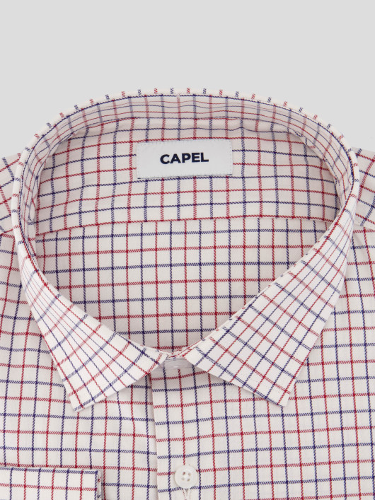 Chemise A carreaux Grande Taille Ecru