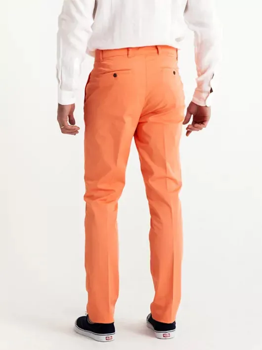 Chino Uni Orange Capel Paris Grandes Tailles