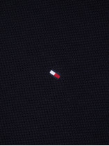 Pull Bleu Marine Maille Structuré Grande Taille