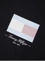 Tee-shirt Noir Drapeau Tommy Hilfiger Grande Taille
