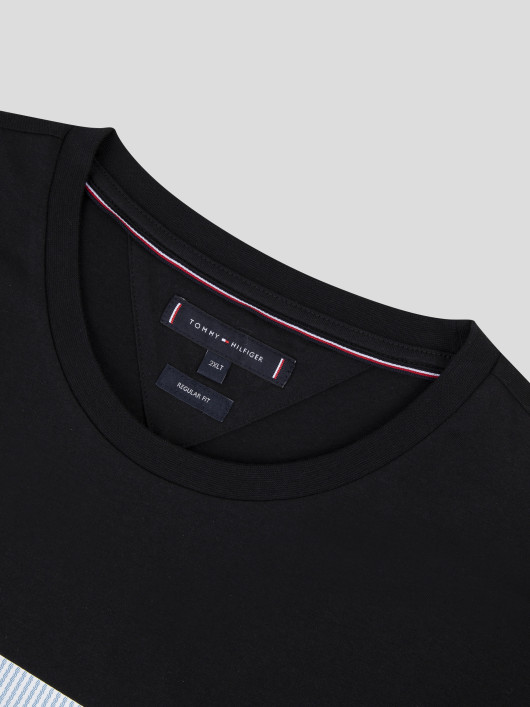 Tee-shirt Noir Drapeau Tommy Hilfiger Grande Taille