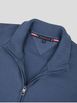 Cardigan Jersey Bleu Zippé Tommy Hilfiger Grande Taille