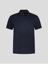 Polo Bleu Marine Mailles Interlock Tommy Hilfiger Grande Taille