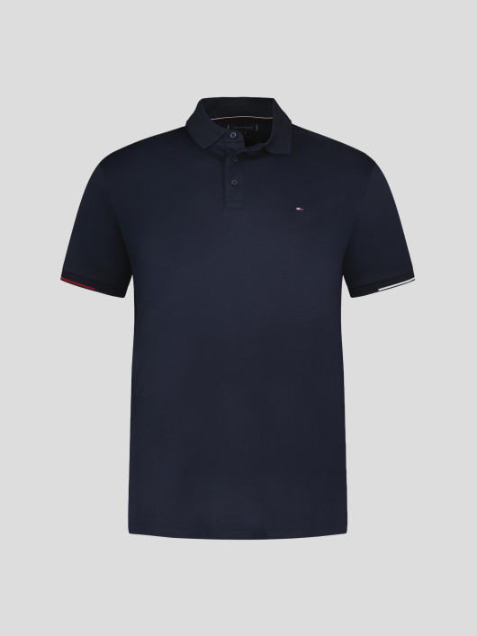 Polo Bleu Marine Mailles Interlock Tommy Hilfiger Grande Taille