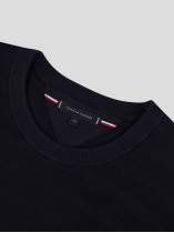 Pull Maille Effet Rayures Bleu Marine Tommy Hilfiger Grande Taille