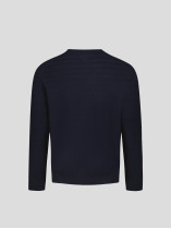 Pull Maille Effet Rayures Bleu Marine Tommy Hilfiger Grande Taille