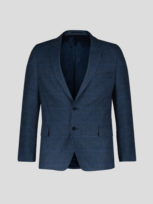 Veste A Carreaux Grande Taille Bleu Marine