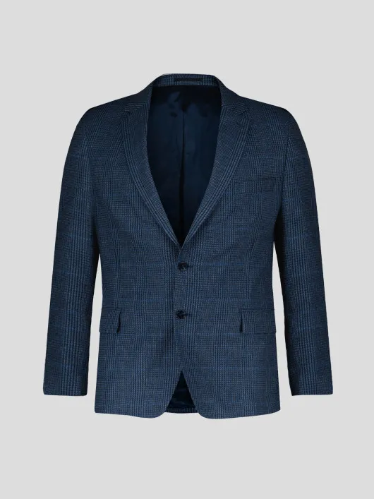 Veste A Carreaux Grande Taille Bleu Marine