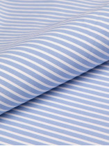 Chemise Satinée Bleu Rayée Grande Taille