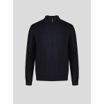 Cardigan Zippé En Laine et Cachemire Grande Taille Marine | Capelstore