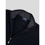 Cardigan Zippé En Laine et Cachemire Grande Taille Marine | Capelstore