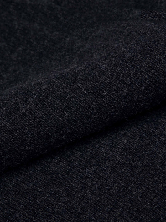 Cardigan Zippé En Laine et Cachemire Grande Taille Marine