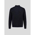 Cardigan Zippé En Laine et Cachemire Grande Taille Marine | Capelstore