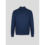 Pull Lino En Laine Col Camionneur Grande Taille Bleu Foncé | Capelstore