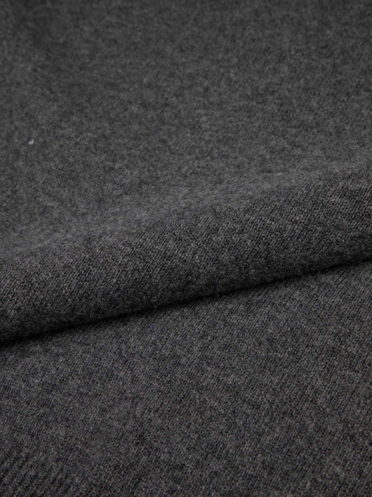 Pull Lino Laine et Cachemire Col Camionneur Grande Taille Gris