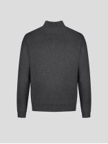 Pull Lino Laine et Cachemire Col Camionneur Grande Taille Gris