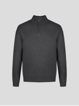 Pull Lino Laine et Cachemire Col Camionneur Grande Taille Gris