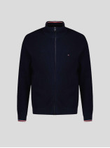 Cardigan Zippé En Coton Grande Taille Marine