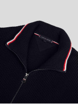 Cardigan Zippé En Coton Grande Taille Marine