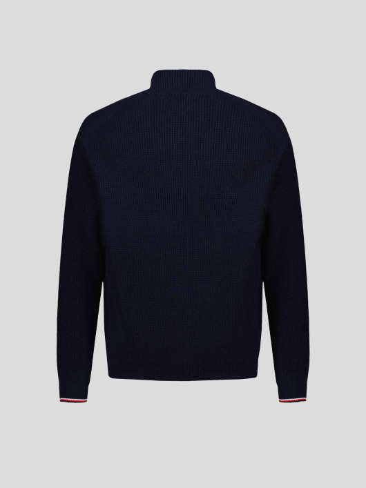 Cardigan Zippé En Coton Grande Taille Marine