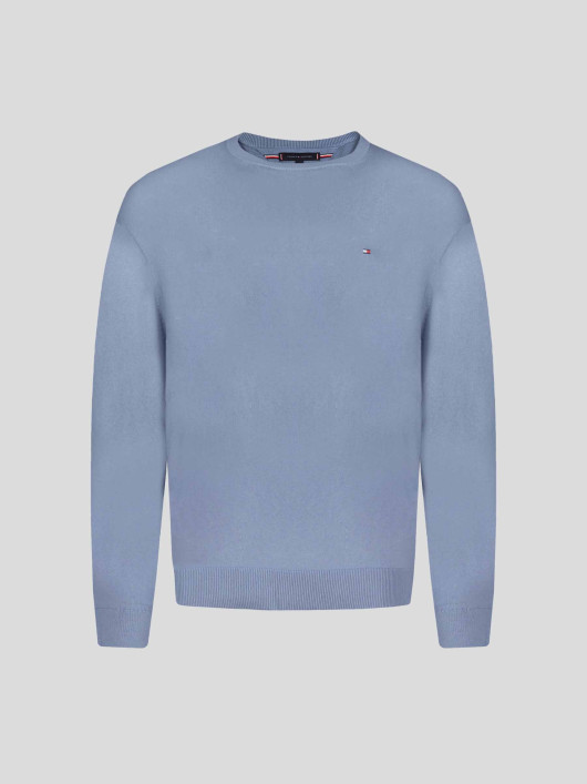 Pull Col Rond Maille Tommy Hilfiger Ciel Grande Taille