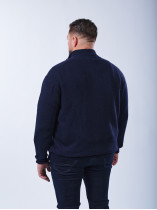 Cardigan Zippé Laine et Cachemire Grande Taille Marine