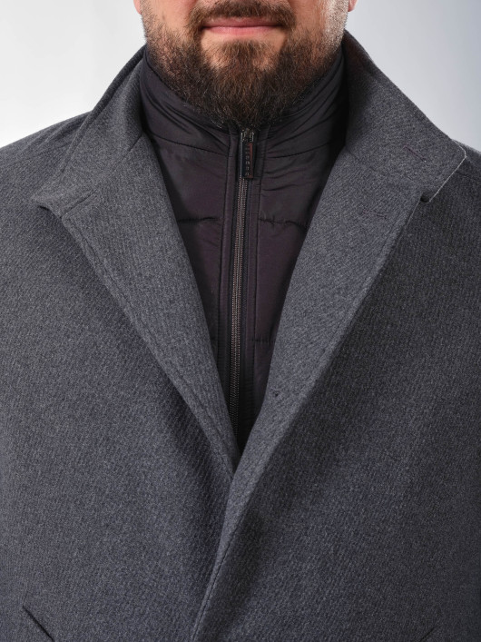 Manteau Laine Grande Taille Gris