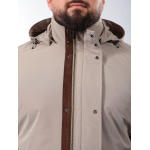 Parka Carcoat Capuche Amovible Grande Taille Beige