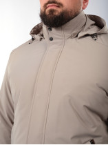 Parka Carcoat Capuche Amovible Grande Taille Beige