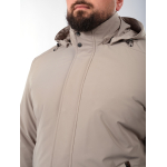Parka Carcoat Capuche Amovible Grande Taille Beige