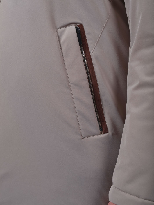 Parka Carcoat Capuche Amovible Grande Taille Beige