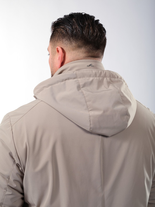Parka Carcoat Capuche Amovible Grande Taille Beige