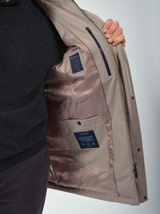 Parka Carcoat Capuche Amovible Grande Taille Beige