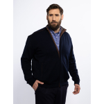 Cardigan Zippé Laine Grande Taille Marine