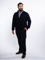 Cardigan Zippé Laine Grande Taille Marine