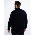 Cardigan Zippé Laine Grande Taille Marine