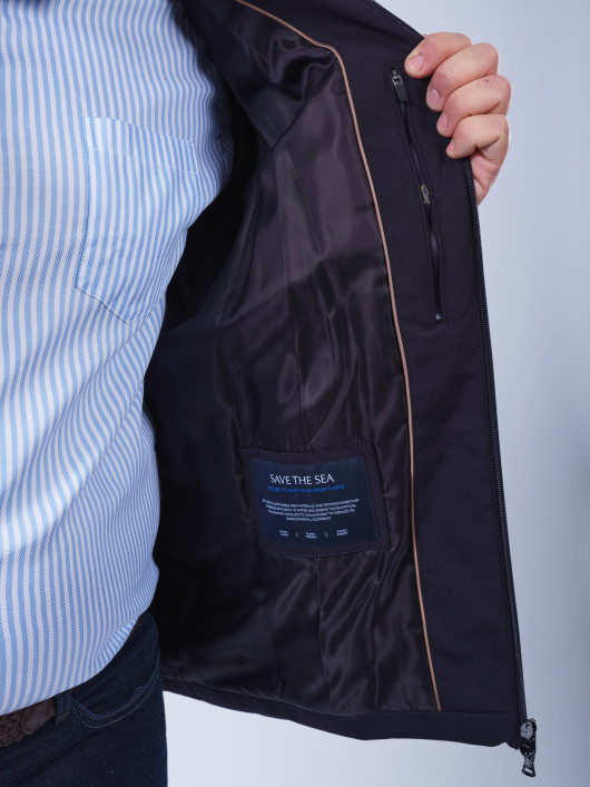Blouson Zippé Grande Taille Bleu Marine