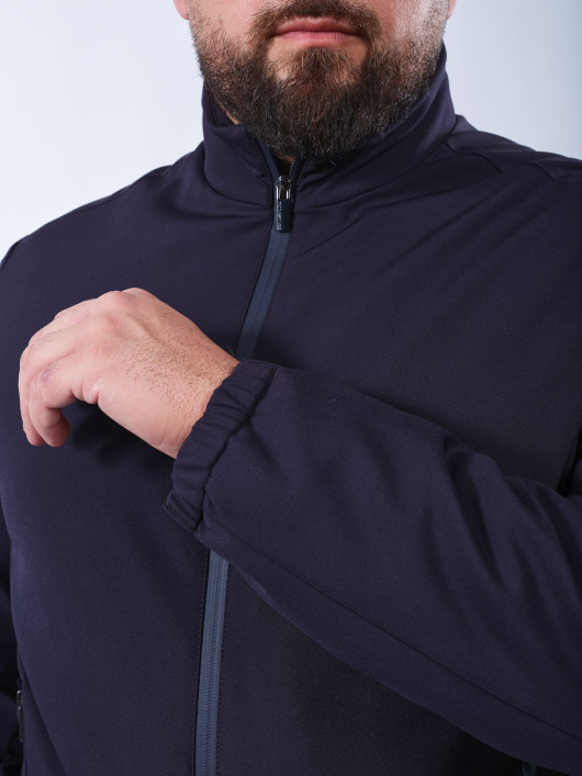 Blouson Zippé Grande Taille Bleu Marine