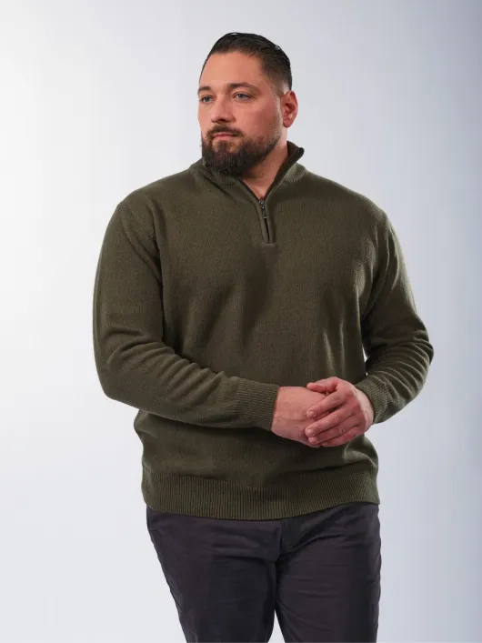 Pull Laine Camionneur Grande Taille Kaki | Capelstore