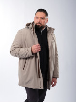 Parka Carcoat Capuche Amovible Grande Taille Beige