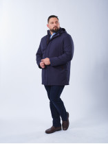 Parka Carcoat Bleu Marine Grande Taille