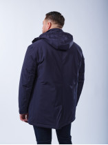 Parka Carcoat Bleu Marine Grande Taille