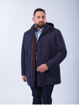 Parka Carcoat Bleu Marine Grande Taille