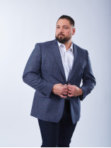 Veste A Carreaux Grande Taille Bleu Marine