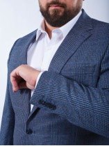 Veste A Carreaux Grande Taille Bleu Marine