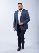 Veste A Carreaux Grande Taille Bleu Marine